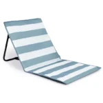 just be... Beach Mat Recliner with Pocket - B2016-DG - Grey Stripes