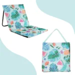 just be... Beach Mat Recliner Foldable Sun Lounger Summer Outdoor Portable Lightweight Garden Chair Park Festival Picnic Sunbed Backrest - Tropical