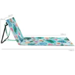 just be... Beach Mat Recliner Foldable Sun Lounger Summer Outdoor Portable Lightweight Garden Chair Park Festival Picnic Sunbed Backrest - Tropical