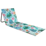 just be... Beach Mat Recliner Foldable Sun Lounger Summer Outdoor Portable Lightweight Garden Chair Park Festival Picnic Sunbed Backrest - Tropical