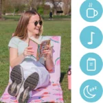 just be... Beach Mat Recliner Foldable Sun Lounger Summer Outdoor Portable Lightweight Garden Chair Park Festival Picnic Sunbed Backrest - Tropical