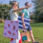just be... Beach Mat Recliner Foldable Sun Lounger Summer Outdoor Portable Lightweight Garden Chair Park Festival Picnic Sunbed Backrest - Tropical
