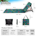 just be... Beach Mat Recliner with Pocket - B2016 - Tropical