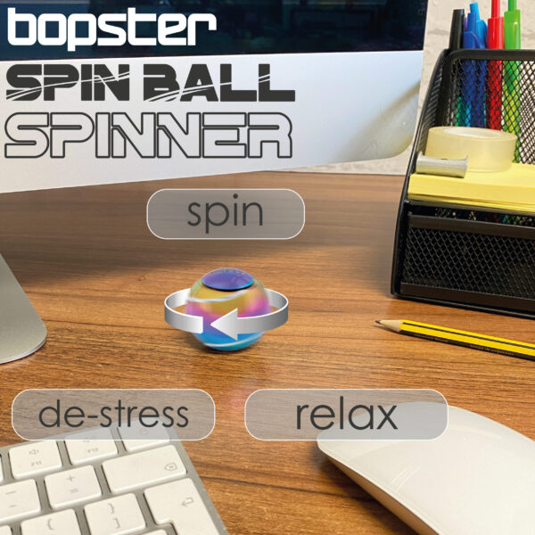 bopster Spin Ball Spinner - Multicoloured Metallic